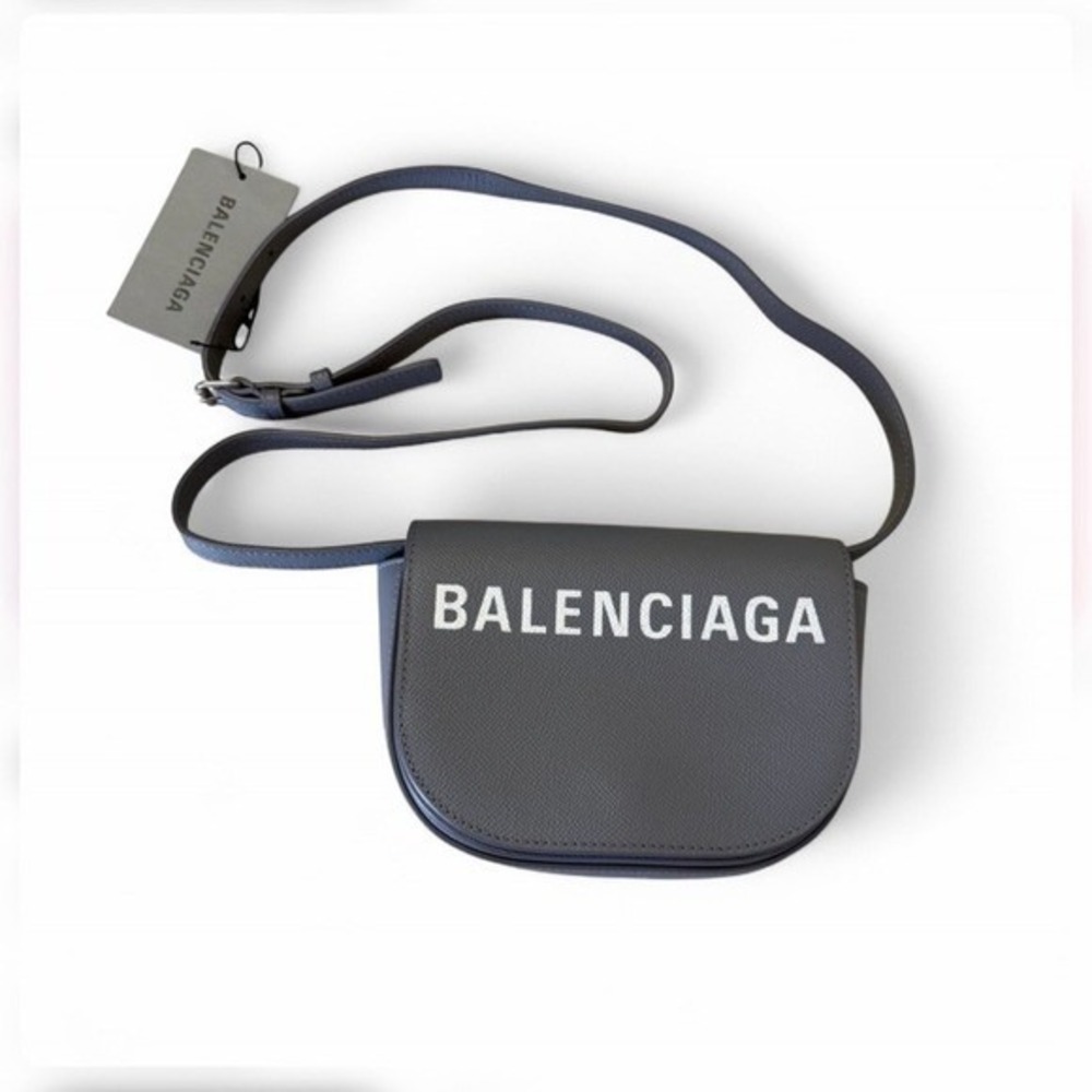 Balenciaga Grey XS Ville Day Shoulder Bag Calfskin Leather Brand new